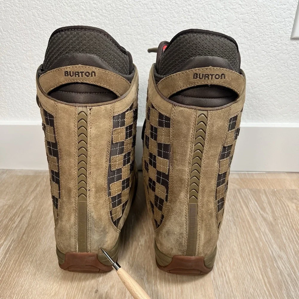 Rare Burton Sabbath Men's Size 10 Snowboard Boots Brown Suede Outlast